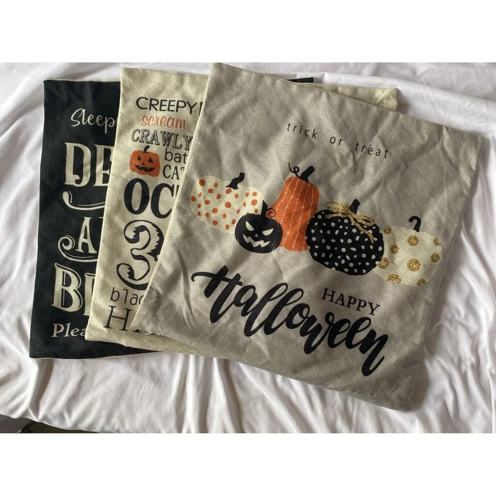 Halloween Pillow Covers 17x17 (set Of 3)